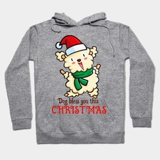 Cute curly christmas dog Hoodie